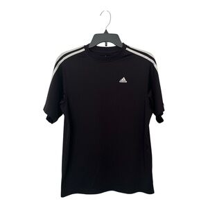 Adidas Women’s Black Tee with White Stripes
